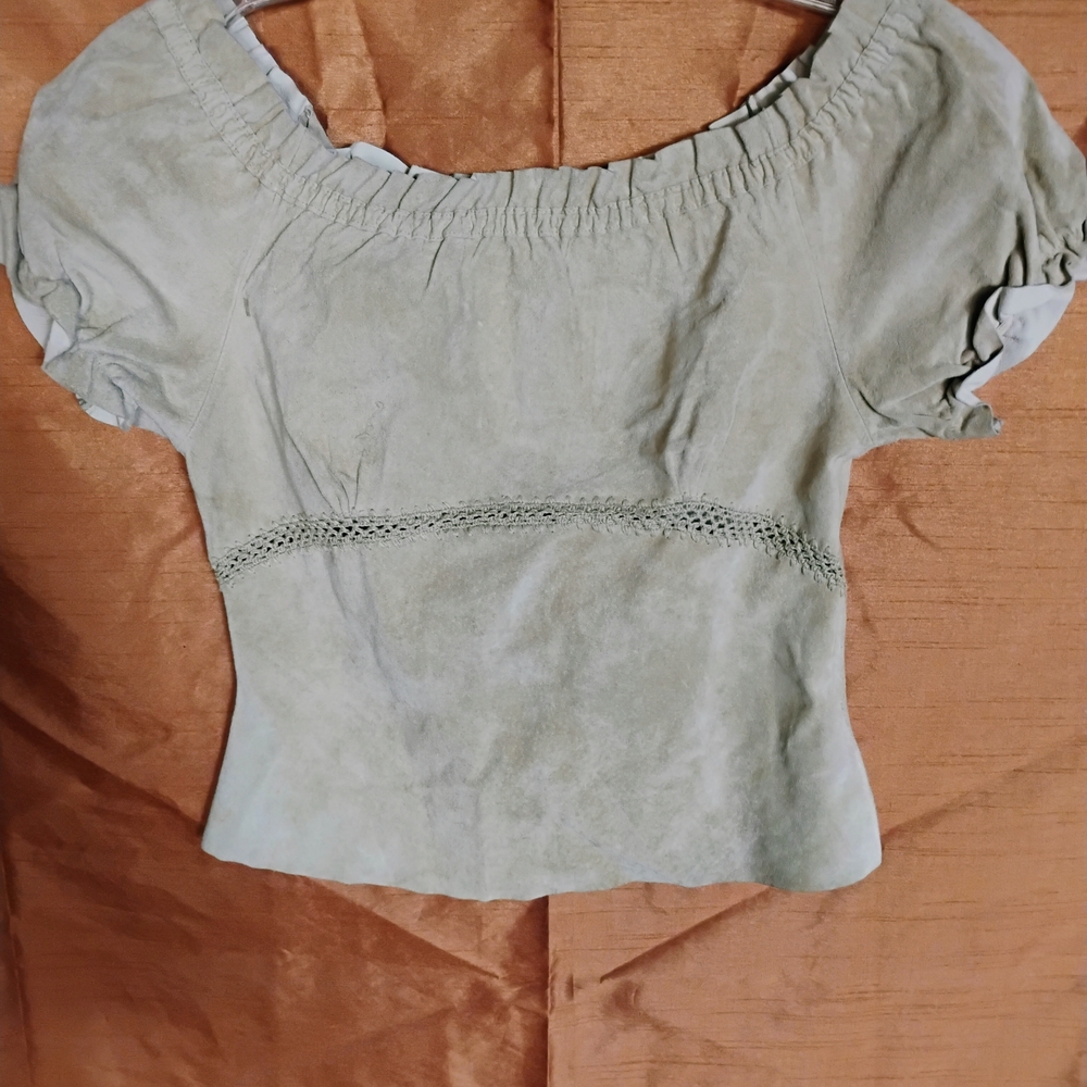 Wet Seal Cream Off-Shoulder Blouse
